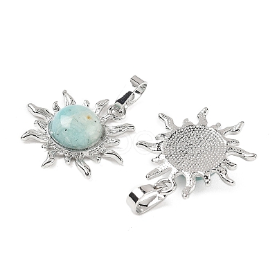 Natural Amazonite Pendants G-F786-08P-26-1