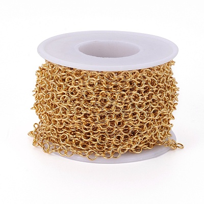 PVD Vacuum Plating 304 Stainless Steel Cable Chains CHS-F007-04G-1