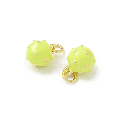 Brass Enamel Charms KK-B141-30G-1