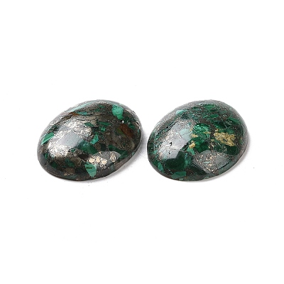 Natural Malachite Cabochons G-E464-42U-1