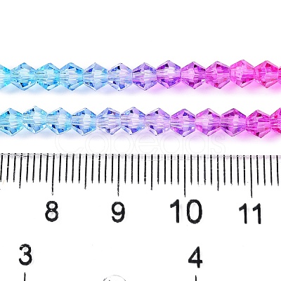 Gradient Color Baking Painted Glass Bead Strands DGLA-A039-T2mm-A08-1