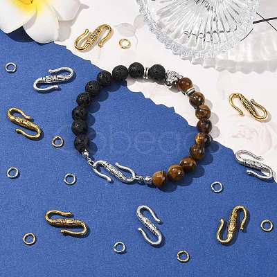 Tibetan Style Alloy S-Hook Clasps FIND-FS0005-25AG-1