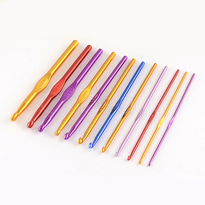 Random Single Color Aluminum Crochet Hooks TOOL-R058-04-1