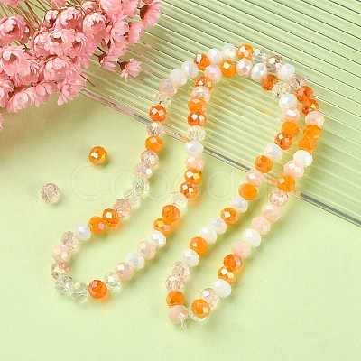 Electroplate Glass Beads Strands EGLA-YW0002-D07-1