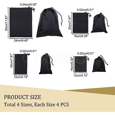 Nbeads 16Pcs 4 Styles Polyester Bags ABAG-NB0001-64-1