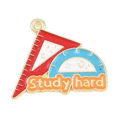 Back to School Alloy Enamel Pendants FIND-E054-02H-1
