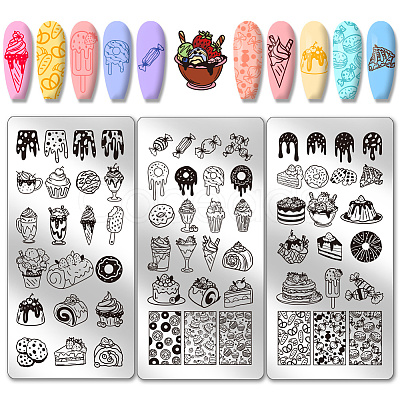 Stainless Steel DIY Nail Art Templates MRMJ-WH0092-102-1