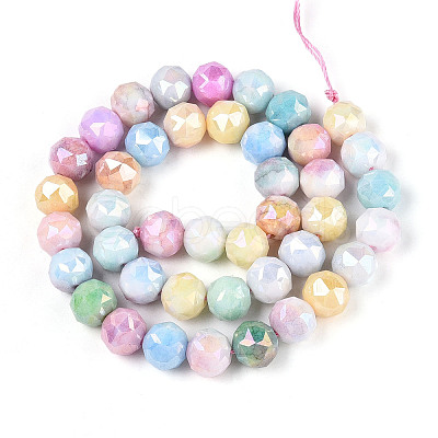 Anti-Tarnish Electroplate Glass Beads Strands X-GLAA-N010-10mm-02-1