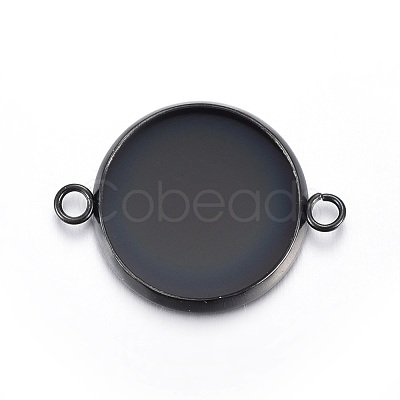 Stainless Steel Cabochon Connector Settings STAS-L211-04C-B-1