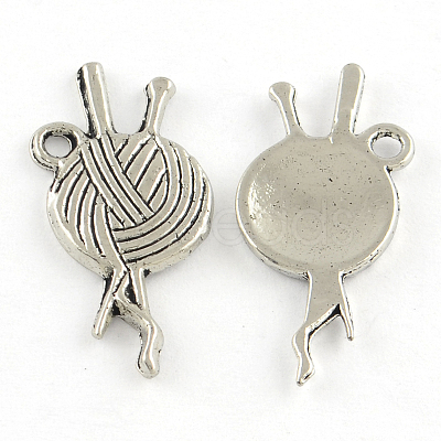 Tibetan Style Clew Alloy Pendants LS-TIBEP-Q054-34AS-RS-1