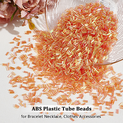 ABS Plastic Tube Beads DIY-WH0888-230E-1