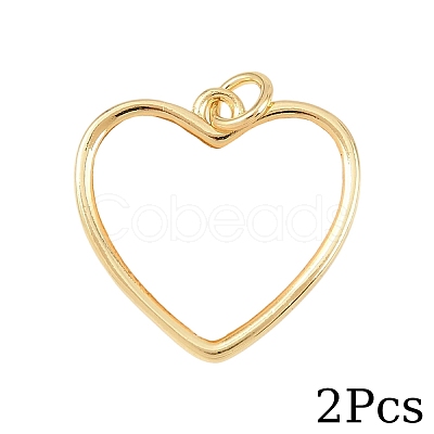 2Pcs Natural Shell Heart Pendants KK-YW0003-73-1