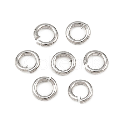 Tarnish Resistant 304 Stainless Steel Open Jump Rings STAS-N015-04-4x0.8mm-1