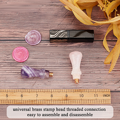 CRASPIRE 2Pcs 2 Colors Sealing Wax Seal Stamp Handle AJEW-CP0001-34-1