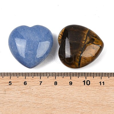 Natural Gemstone Heart Display Decorations G-D369-01-1