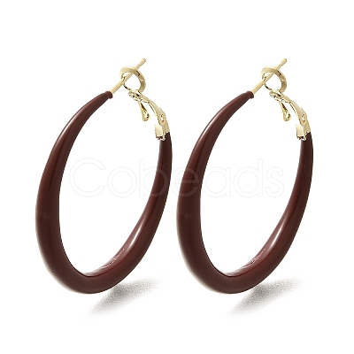 Brass Ring Hoop Earrings EJEW-A121-12B-G-1