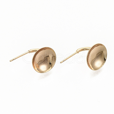 Brass Stud Earring Settings KK-T051-44G-NF-1