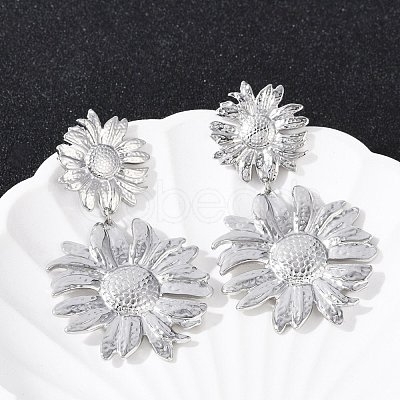 304 Stainless Steel Dangle Stud Earrings LS-EJEW-G423-18P-1