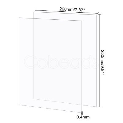 Transparent Plastic Board with Protective Paper for Photo Frame Replacement DIY-OC0003-74E-1
