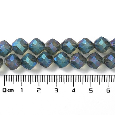 Electroplate Transparent Glass Beads Strands EGLA-I019-FR03-1