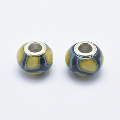 Handmade Polymer Clay European Beads CLAY-K002-C11-1