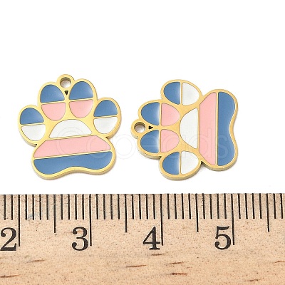 304 Stainless Steel Enamel Pendants STAS-G360-03G-03-1