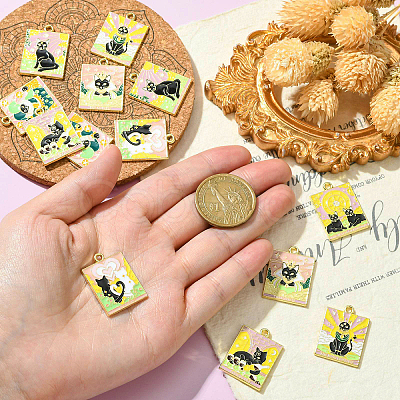 14Pcs 7 Style Alloy Enamel Pendants ENAM-CJ0005-59-1