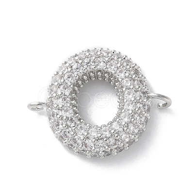 Brass Micro Pave Cubic Zirconia Letter Links KK-I717-04O-P-1