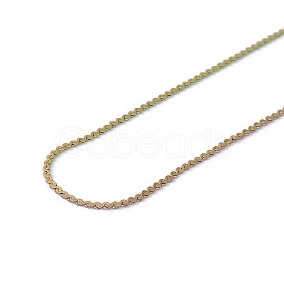 Ion Plating(IP) 304 Stainless Steel Serpentine Chain Necklace for Men Women NJEW-G076-01B-M-1