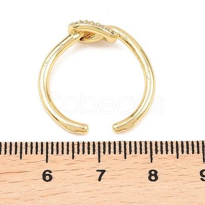 Brass Micro Pave Cubic Zirconia Finger Rings RJEW-C153-01G-02-1