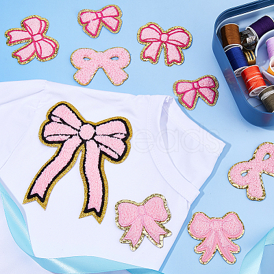 12Pcs 6 Styles Sequin Embroidery Cloth Iron On Patches PATC-DC0001-08-1