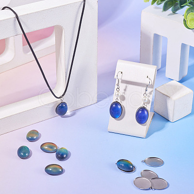 DIY Oval Pendant Making Kits DIY-TA0015-36-1