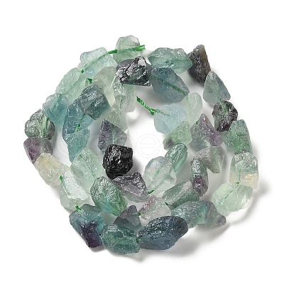 Raw Rough Natural Green Fluorite Beads Strands G-I283-G01-02-1