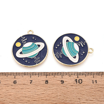 Rack Plating Alloy Enamel Pendants ENAM-S126-069-NR-1