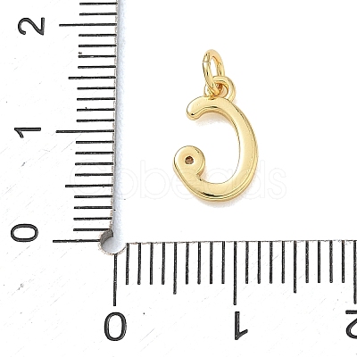 Brass Micro Pave Clear Cubic Zirconia Charms KK-D289-66G-C-1