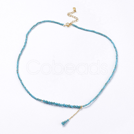 Natural Howlite Pendant Necklaces NJEW-K108-17-04-1