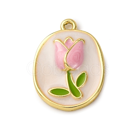 Brass Enamel Pendants KK-C119-19B-02-1