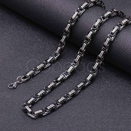 Stainless Steel Byzantine Chains Necklaces for Men FS-WG56795-54-1