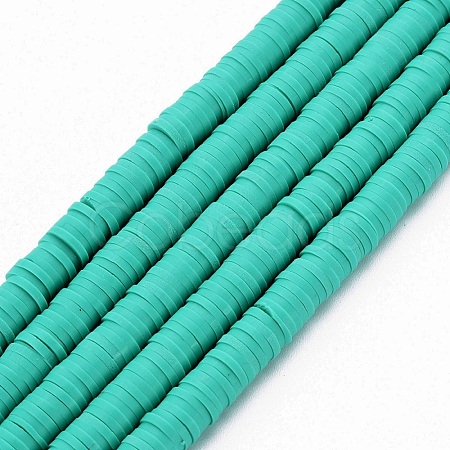 Handmade Polymer Clay Bead Strands X-CLAY-T002-6mm-50-1