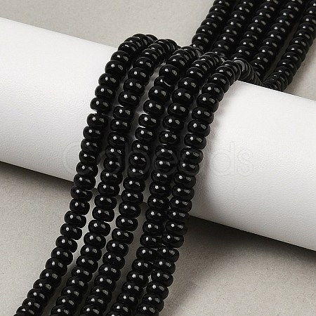 Natural Obsidian Beads Strands X-G-K343-C44-01-1