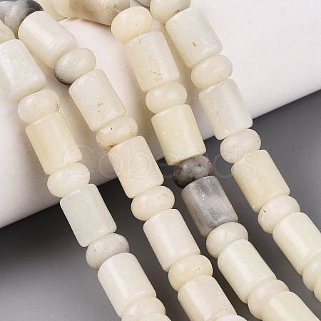 Natural White African Opal Beads Strands G-Q616-09N-1
