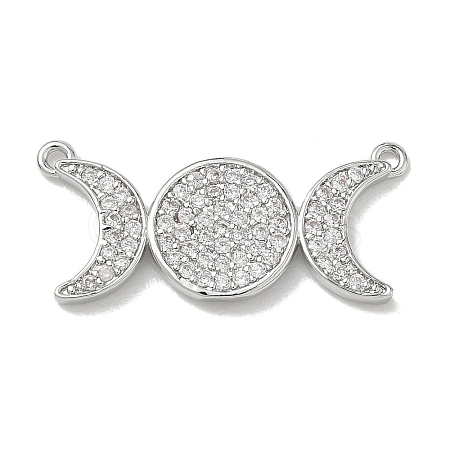 Brass Micro Pave Clear Cubic Zirconia Pendants KK-A300-10A-P-1