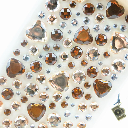 Transparent Acrylic Rhinestone Sticker DIY-WH0067-03H-1
