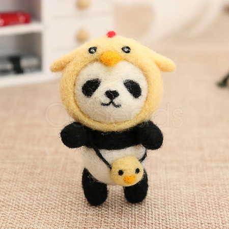 Panda Wool Felt Needle Felting Kit with Instructions DOLL-PW0004-07B-1
