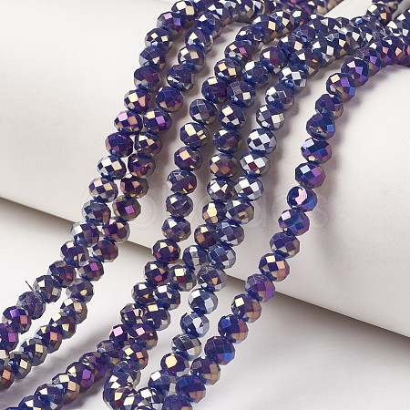 Electroplate Opaque Glass Beads Strands EGLA-A034-P4mm-T05-1