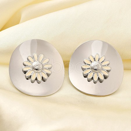 304 Stainless Steel Stud Earrings EJEW-H146-02P-1