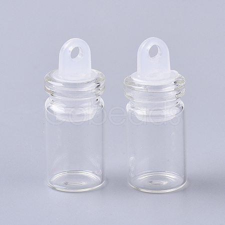 Glass Bottle Pendant Decoration X-CON-T001-001-1