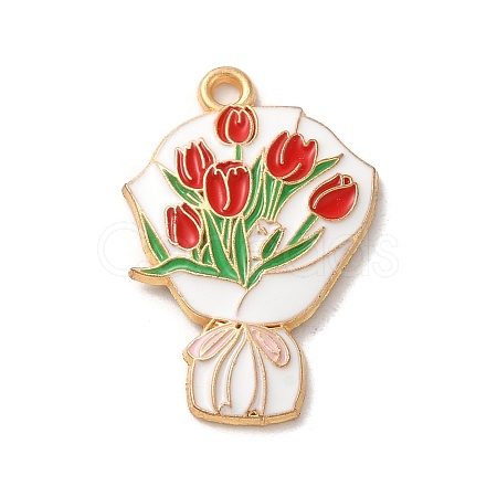 Alloy Enamel Pendants ENAM-R147-12A-G-1