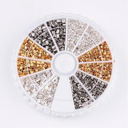 1 Box 3 Color Brass Crimp Beads KK-JP0010-04-1