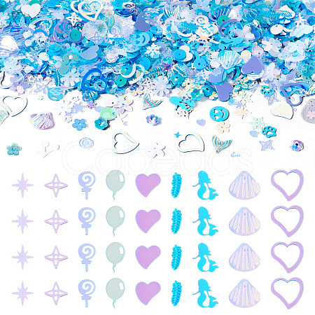 100G Plastic Sequins Beads PVC-TA0001-04B-1
